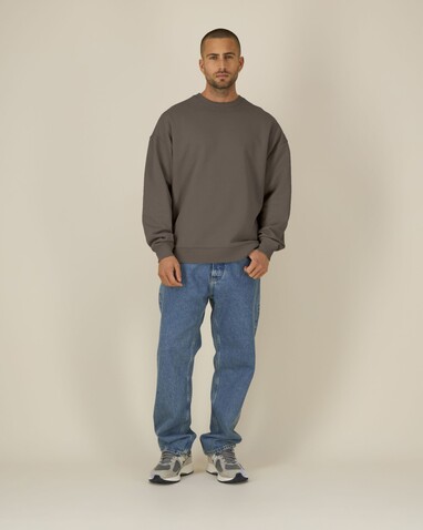 Radder 2.0 - Das Oversized Rundhals-Unisex-Sweatshirt - Mocha - 3XL bedrucken, Art.-Nr. STSU208C1353X