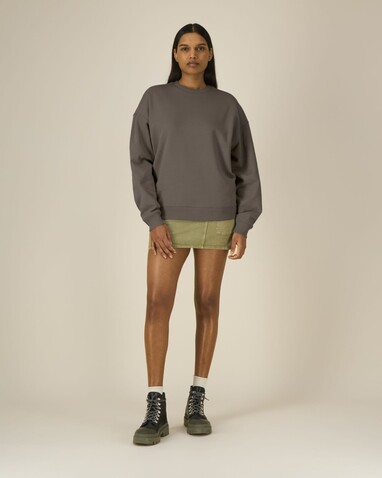 Radder 2.0 - Das Oversized Rundhals-Unisex-Sweatshirt - Mocha - M bedrucken, Art.-Nr. STSU208C1351M