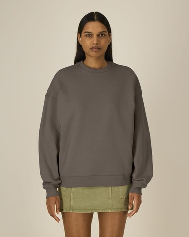Radder 2.0 - Das Oversized Rundhals-Unisex-Sweatshirt - Mocha - L bedrucken, Art.-Nr. STSU208C1351L