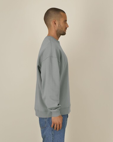 Radder 2.0 - Das Oversized Rundhals-Unisex-Sweatshirt - Misty Grey - XL bedrucken, Art.-Nr. STSU208C1381X
