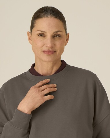 Stella Alma - Das Iconic Damen-Rundhals-Sweatshirt - Mocha - XL bedrucken, Art.-Nr. STSW212C1351X