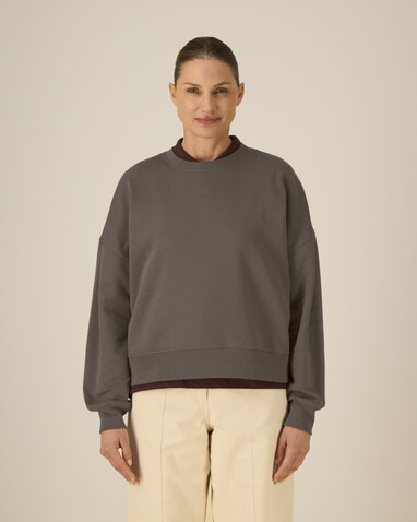 Stella Alma - Das Iconic Damen-Rundhals-Sweatshirt - Mocha - S bedrucken, Art.-Nr. STSW212C1351S