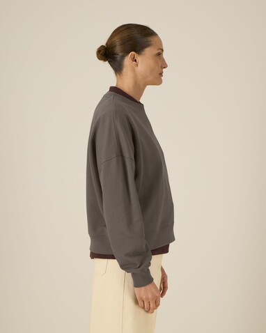 Stella Alma - Das Iconic Damen-Rundhals-Sweatshirt - Mocha - XL bedrucken, Art.-Nr. STSW212C1351X