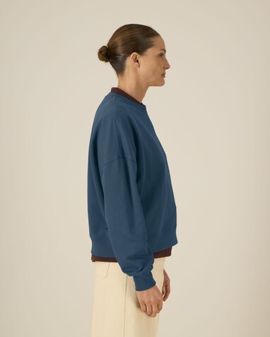 Stella Alma - Das Iconic Damen-Rundhals-Sweatshirt - Deep Teal - M bedrucken, Art.-Nr. STSW212C1361M