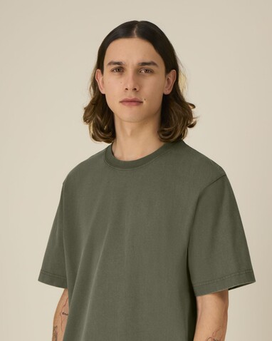 Freestyler Vintage - Das schwere Garment-Dyed Unisex-T-Shirt - G. Dyed Khaki - XS bedrucken, Art.-Nr. STTU073C109XS