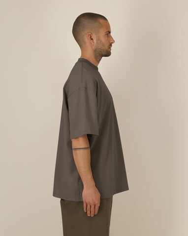 Blaster 2.0 - Das Oversized Unisex-T-Shirt mit Stehkragen - Mocha - 3XL bedrucken, Art.-Nr. STTU959C1353X