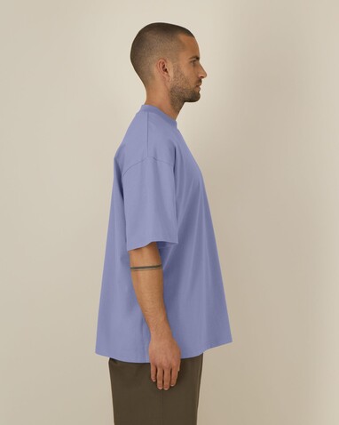 Blaster 2.0 - Das Oversized Unisex-T-Shirt mit Stehkragen - Violet - M bedrucken, Art.-Nr. STTU959C1341M