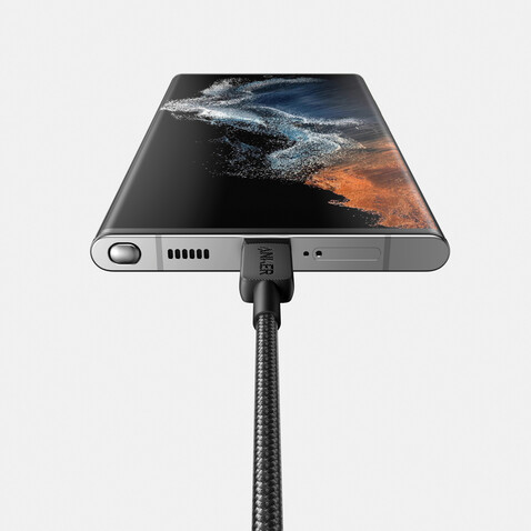 Anker USB-C to USB-C Kabel - 1.8 Meter, 60W grau, schwarz bedrucken, Art.-Nr. RBA81F6G11 Anker USB-C to USB-C Kabel - 1.8 Meter, 60W grau, schwarz bedrucken, Art.-Nr. RBA81F6G11