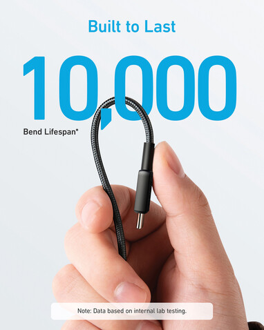 Anker USB-C to USB-C Kabel - 1.8 Meter, 60W grau, schwarz bedrucken, Art.-Nr. RBA81F6G11 Anker USB-C to USB-C Kabel - 1.8 Meter, 60W grau, schwarz bedrucken, Art.-Nr. RBA81F6G11
