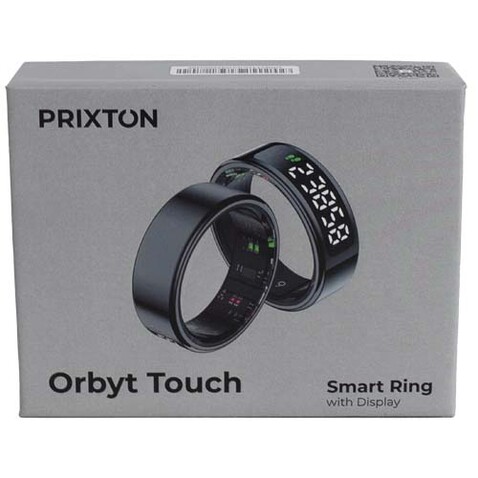 Prixton Orbyt Touch Smart Ring, schwarz, size 8 (18,3 mm) bedrucken, Art.-Nr. 1PA61904 Prixton Orbyt Touch Smart Ring, schwarz, size 8 (18,3 mm) bedrucken, Art.-Nr. 1PA61904