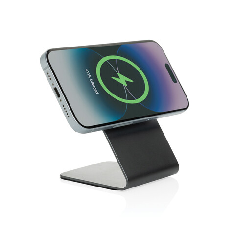 Terra Aluminium 15W magnetischer Wireless-Charger grau bedrucken, Art.-Nr. P309.1002