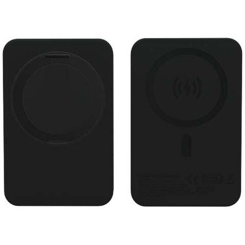 SCX.design P28 5000 mAh Powerbank mit Klappring, schwarz bedrucken, Art.-Nr. 1PX21890