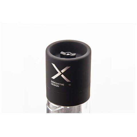 SCX.design K08 Salz und Pfeffermühle aus Keramik, schwarz bedrucken, Art.-Nr. 1PX22490