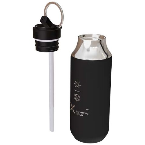 SCX.design D12 500 ml Isolierflasche aus Edelstahl mit Trinkhalm, schwarz bedrucken, Art.-Nr. 1PX22590 SCX.design D12 500 ml Isolierflasche aus Edelstahl mit Trinkhalm, schwarz bedrucken, Art.-Nr. 1PX22590