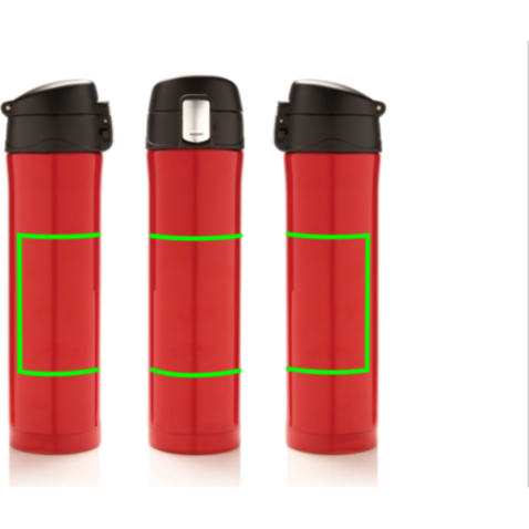 Easy Lock Vakuum Flasche rot, schwarz bedrucken, Art.-Nr. P433.994 Easy Lock Vakuum Flasche rot, schwarz bedrucken, Art.-Nr. P433.994
