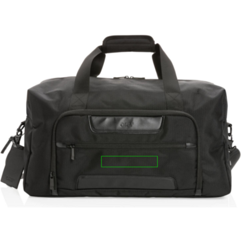 Swiss Peak AWARE™ RPET Voyager Wochenendtasche schwarz bedrucken, Art.-Nr. P707.121