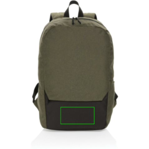 Kazu AWARE™ 15,6" RPET Laptop-Rucksack grün bedrucken, Art.-Nr. P763.257 Kazu AWARE™ 15,6" RPET Laptop-Rucksack grün bedrucken, Art.-Nr. P763.257