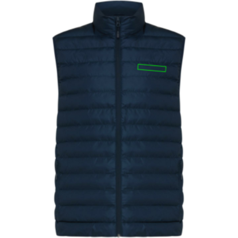 IQONIQ Meru Herren Bodywarmer aus recyceltem Polyester navy blau bedrucken, Art.-Nr. T1702.002.M