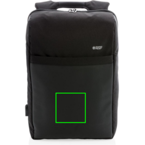 Swiss Peak 15" Anti-Diebstahl RFID & USB Rucksack schwarz bedrucken, Art.-Nr. P762.371 Swiss Peak 15" Anti-Diebstahl RFID & USB Rucksack schwarz bedrucken, Art.-Nr. P762.371