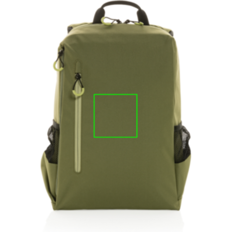 Impact AWARE™ Lima 15.6" RFID Laptop-Rucksack grün, grün bedrucken, Art.-Nr. P763.157