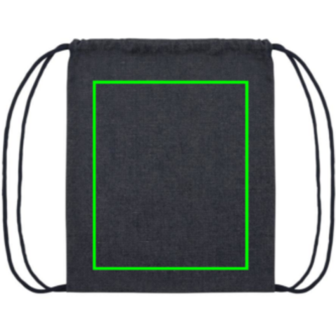 Impact AWARE™ Rucksack aus recyceltem Denim mit Kordelzug blau bedrucken, Art.-Nr. P762.835 Impact AWARE™ Rucksack aus recyceltem Denim mit Kordelzug blau bedrucken, Art.-Nr. P762.835