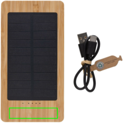 Sunwick 10.000mah Bambus Solar Powerbank braun bedrucken, Art.-Nr. P322.399 Sunwick 10.000mah Bambus Solar Powerbank braun bedrucken, Art.-Nr. P322.399
