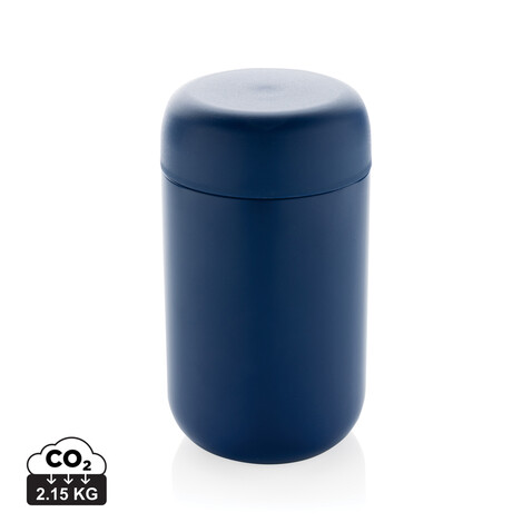 Brew Vakuumbecher aus RCS recyceltem Stainless-Steel blau bedrucken, Art.-Nr. P435.085