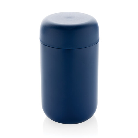 Brew Vakuumbecher aus RCS recyceltem Stainless-Steel blau bedrucken, Art.-Nr. P435.085