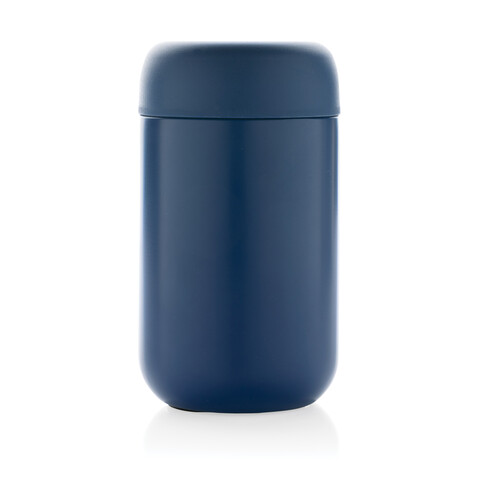 Brew Vakuumbecher aus RCS recyceltem Stainless-Steel blau bedrucken, Art.-Nr. P435.085