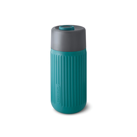 Black+Blum Glas-Reisebecher 340ml turkis bedrucken, Art.-Nr. P439.1633