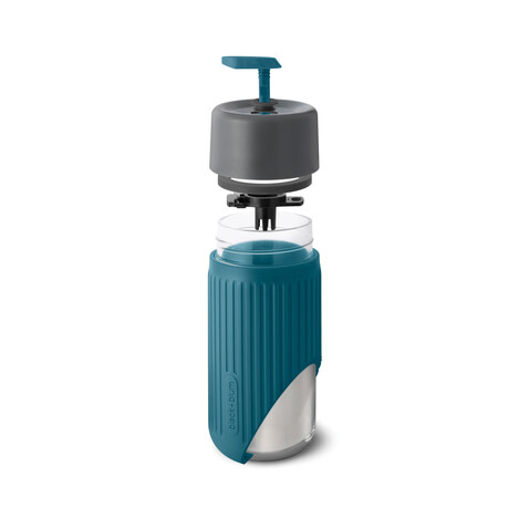 Black+Blum Glas-Reisebecher 340ml turkis bedrucken, Art.-Nr. P439.1633