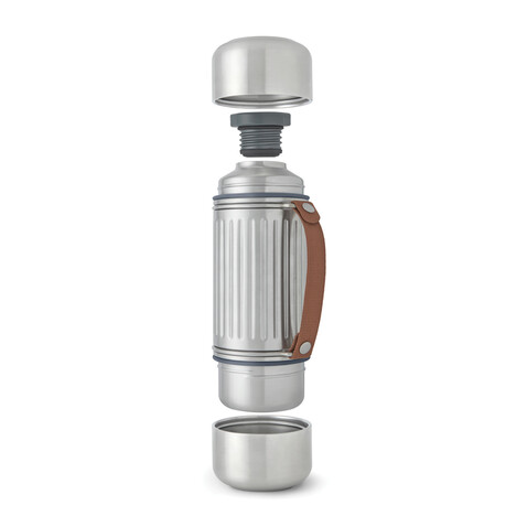 Black+Blum Explorer Flasche Duo 1L grau bedrucken, Art.-Nr. P439.1702 Black+Blum Explorer Flasche Duo 1L grau bedrucken, Art.-Nr. P439.1702