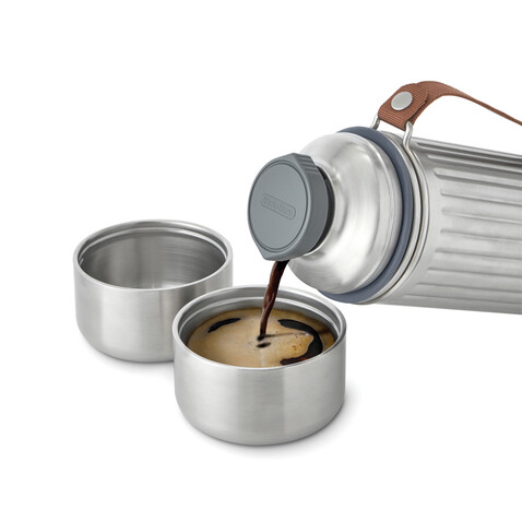 Black+Blum Explorer Flasche Duo 1L grau bedrucken, Art.-Nr. P439.1702 Black+Blum Explorer Flasche Duo 1L grau bedrucken, Art.-Nr. P439.1702