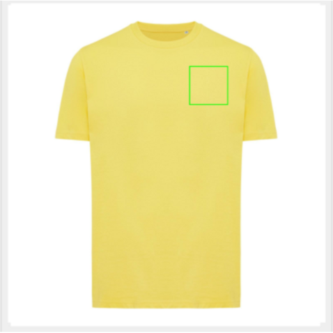 IQONIQ Sierra Lightweight T-Shirt aus recycelter Baumwolle gelb bedrucken, Art.-Nr. T9104.045.M