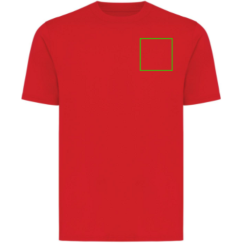 IQONIQ Sierra Lightweight T-Shirt aus recycelter Baumwolle rot bedrucken, Art.-Nr. T9104.029.XS