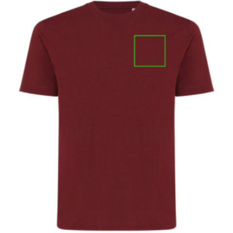 IQONIQ Sierra Lightweight T-Shirt aus recycelter Baumwolle burgunderrot bedrucken, Art.-Nr. T9104.007.XXS