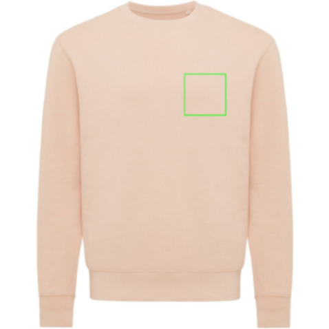 IQONIQ Etosha Lightweight Sweater aus recycelter Baumwolle peach nectar bedrucken, Art.-Nr. T9303.038.M
