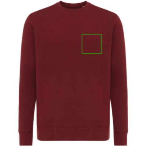 IQONIQ Etosha Lightweight Sweater aus recycelter Baumwolle burgunderrot bedrucken, Art.-Nr. T9303.007.L IQONIQ Etosha Lightweight Sweater aus recycelter Baumwolle burgunderrot bedrucken, Art.-Nr. T9303.007.L
