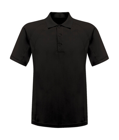 Regatta Coolweave Wicking Polo, Black, XS bedrucken, Art.-Nr. 005171012
