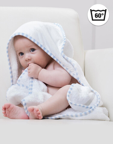 SG ACCESSORIES - TOWELS Po Hooded Baby Towel, White/Baby Blue, One Size bedrucken, Art.-Nr. 010640580 SG ACCESSORIES - TOWELS Po Hooded Baby Towel, White/Baby Blue, One Size bedrucken, Art.-Nr. 010640580