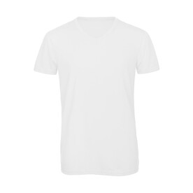 B &amp;amp; C V Triblend/men T-Shirt, White, S bedrucken, Art.-Nr. 011420003