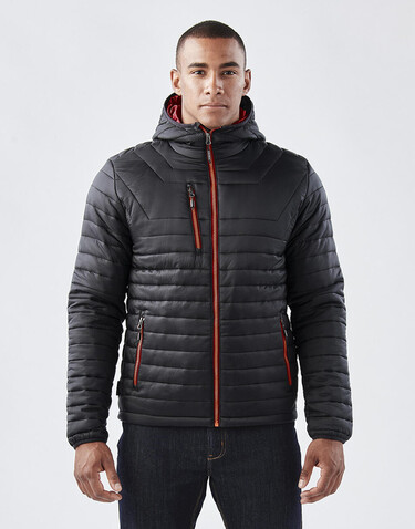 StormTech Gravity Thermal Jacket, Black/True Red, S bedrucken, Art.-Nr. 012181633