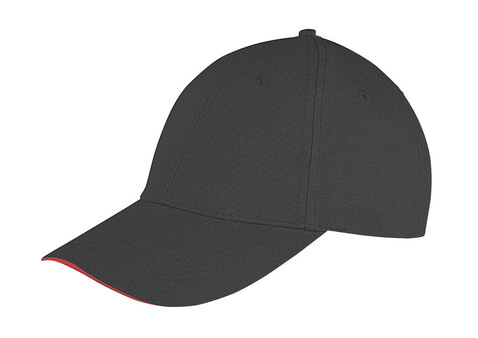 Result Caps Memphis Low Profile Sandwich Peak Cap, Black/Red, One Size bedrucken, Art.-Nr. 012341540 Result Caps Memphis Low Profile Sandwich Peak Cap, Black/Red, One Size bedrucken, Art.-Nr. 012341540