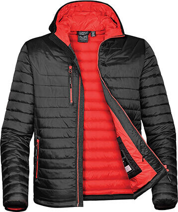 StormTech Women`s Gravity Thermal Jacket, Black/True Red, XS bedrucken, Art.-Nr. 015181632