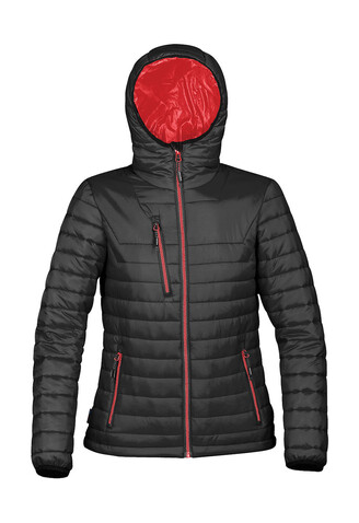 StormTech Women`s Gravity Thermal Jacket, Black/True Red, 2XL bedrucken, Art.-Nr. 015181637