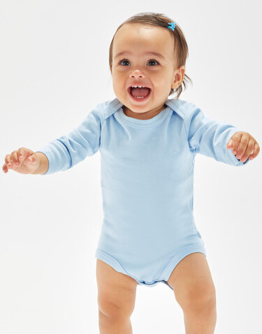 BabyBugz Baby long Sleeve Bodysuit, Dusty Blue, 6-12 bedrucken, Art.-Nr. 015473113 BabyBugz Baby long Sleeve Bodysuit, Dusty Blue, 6-12 bedrucken, Art.-Nr. 015473113