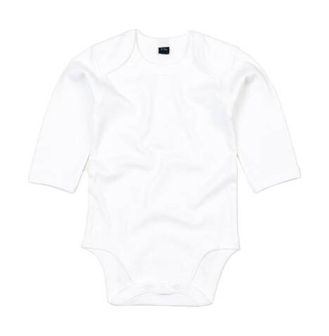 BabyBugz Baby long Sleeve Bodysuit, White, 12-18 bedrucken, Art.-Nr. 015470004