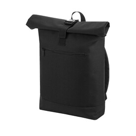 Bag Base Roll-Top Backpack, Black, One Size bedrucken, Art.-Nr. 017291010