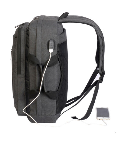 Shugon Bordeaux Hybrid Laptop Briefcase, Charcoal Melange/Black, One Size bedrucken, Art.-Nr. 017381610 Shugon Bordeaux Hybrid Laptop Briefcase, Charcoal Melange/Black, One Size bedrucken, Art.-Nr. 017381610