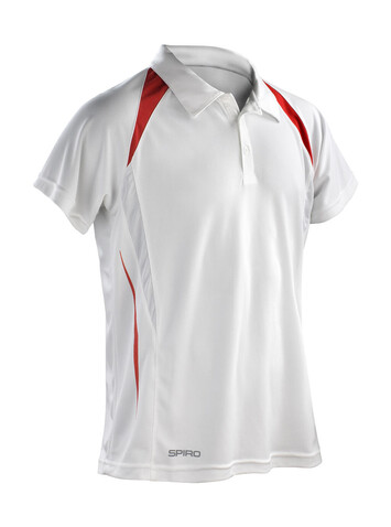 Result Spiro Team Spirit Polo, White/Red, S bedrucken, Art.-Nr. 018330593